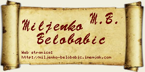Miljenko Belobabić vizit kartica